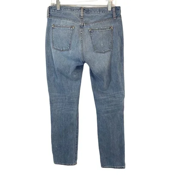 J. Crew Jeans 26 Regular Vintage Straight Slim Fit Cotton Medium Wash Distressed - Picture 11 of 12